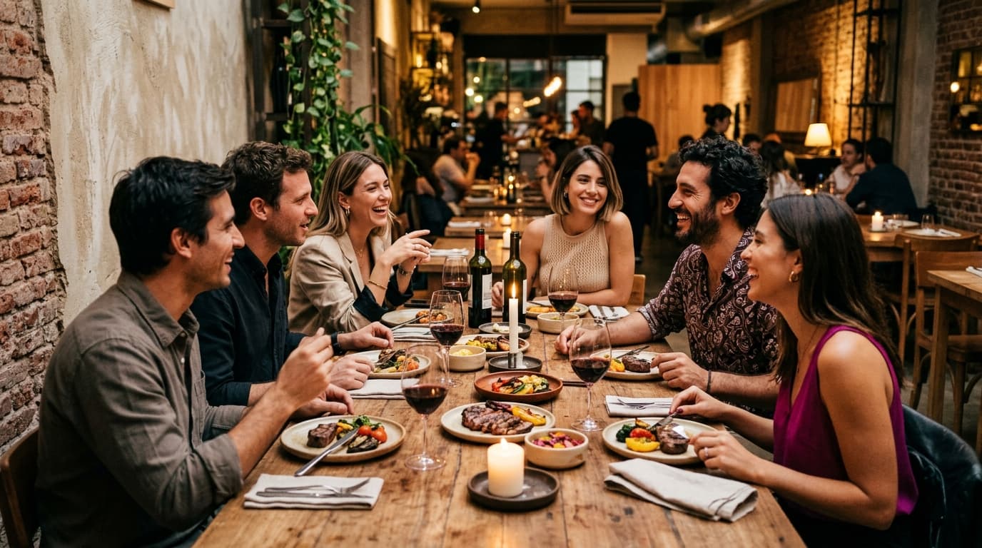 Encuentro gastronómico y cultural ADENTRO en Buenos Aires con gente joven y cocina de autor